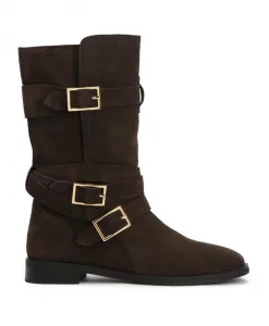 Высокие коричневые мотоциклетные ботинки Kazar, коричневый