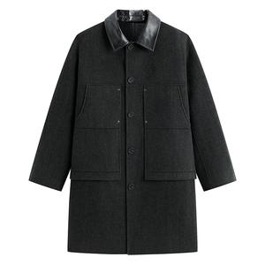 PEACEBIRD MEN Пальто мужское Jasper Green Lapel Moderate