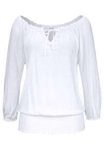 LASCANA Лонгслив в белом цвете