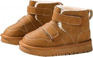 Девочкам пушистые утепленные теплые толстые ботильоны до щиколотки, зимние термоботинки, милые короткие ботинки, снежная обувь, модные ботильоны Generic, Khaki