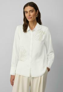Блузка на пуговицах FLIESSENDE MIT SCHMUCKPERLEN-APPLIKATION s.Oliver BLACK LABEL, кремовый