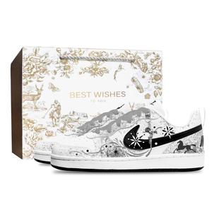 Стойкие к скольжению и истиранию дышащие низкие кроссовки для скейтбординга Unisex Nike, белый