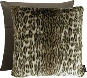 АПЭЛТ декоративная подушка "Люк", двусторонний чехол с наполнителем, 1 шт APELT 45х45 см, коричневый/коричнево-серый