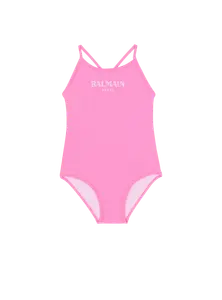 Купальник на тонких бретельках Balmain, розовый