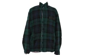 Sacai Двусторонняя шерстяная куртка, Green
