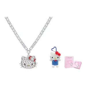 Колье для женщин Sanrio, hello kitty белый золото-plated necklace+small doll