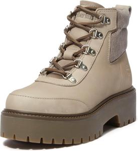 Женские походные ботинки Timberland Stone Street Mid с платформой и шнуровкой, Medium Grey Nubuck