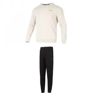 PUMA Свитшот сет мужской комплект одежды Snow свитшот+Black брюки