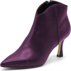 Женские сексуальные ботильоны с острым носком, низким каблуком-кошечкой, боковой молнией, короткие ботинки, формальные офисные профессиональные туфли, размеры 4-16 US Wo wagas, Purple