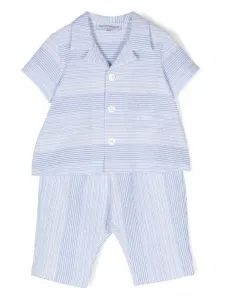 Комплект из брюк и топа в полоску Emporio Armani Kids, синий