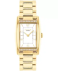 Женские часы Reese с золотистым покрытием из нержавеющей стали с кристаллами, 24 мм COACH