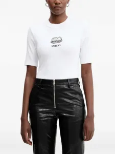 Футболка с короткими рукавами в рубчик Iceberg, белый