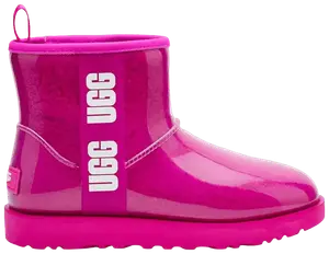 Женские классические прозрачные мини-сапоги UGG «Драконий фрукт», розовый