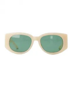 Солнцезащитные очки бежевого цвета с волнообразным рисунком, изготовленные из ацетата. Casablanca, бежевый