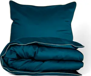 Постельное белье, хлопковый сатин, эксклюзивное, с кантом, однотонное 200х220 37 изумруд