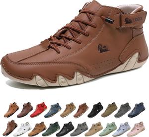 Мужские водонепроницаемые дышащие высокие ботинки-чукка ручной работы, нескользящие, для походов, вождения, кемпинга, легкие босоножки на все сезоны Generic, красный