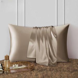 CSHWXY Наволочка из шелка Mulberry двусторонняя с невидимой молнией, цвет coffee Coffee Color