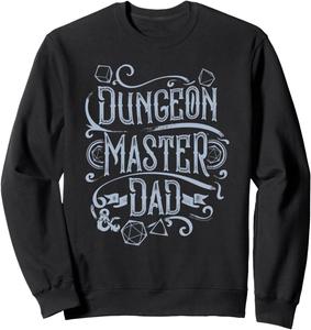 Толстовка с надписью «Dungeons & Dragons: Dungeons & Dragons - Dungeon Master Dad» ко Дню отца, черный
