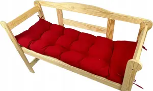 Подушка для садовой скамейки, красная, 200x40x8 см, садовая подушка, подушка для сидения в саду, подушка для улицы, садовая подушка Pracownia Artystyczna Klasyk