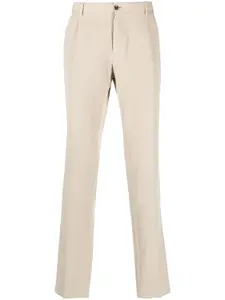 Прямые брюки со складками PT Torino, нейтральный