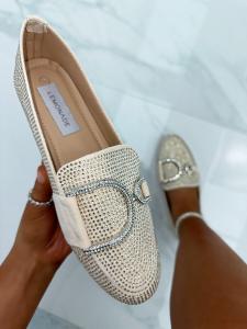 Замшевые лоферы Crystal Imperial Love Lemonade, бежевый