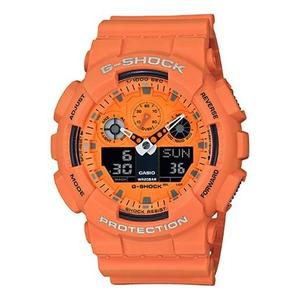 Часы Casio G-Shock Analog-Digital GA-100 Series, арт. GA-100RS-4A, оранжевый