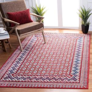 Ковер SAFAVIEH, 122 x 183 см, Brentwood Collection красный / Ivory BNT899Q традиционный восточный состаренный без ворса для гостиной спальни