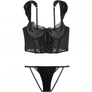 Комплект нижнего белья женский черный Victoria's Secret, Комплект (Черный)