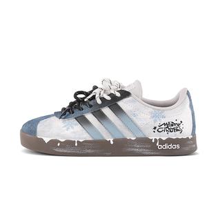 Vl court 2.0 амортизирующие износостойкие низкие кроссовки для скейтбординга unisex blue white Adidas, синий белый