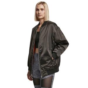 Куртка Urban Classics Oversized Satin Bomber, черный