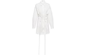 Платье с длинными рукавами женское белое Prada