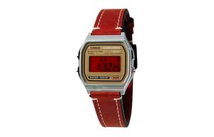 CASIO Кварцевые часы унисекс с силиконовым ремешком и черным циферблатом