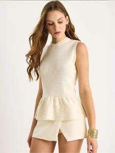 Вязаный топ Bianco Lucci, экрю