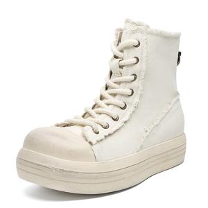 Износостойкие противоскользящие высокие скейтбордские кроссовки Unisex Roubini, черные