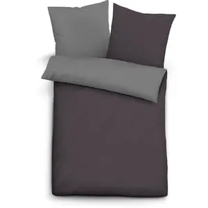 Постельное белье Biberna, (1 шт.), цвет anthrazit-grau