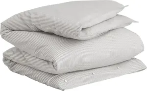 Пододеяльник , окрашенный в пряже, полосатый, серый, 155 x 220 см GANT