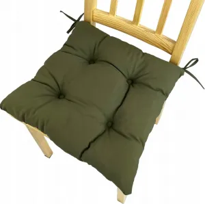 Подушка на стул, трапециевидная подушка на сиденье, оливковая, 40x35x40x8 см, подушка для домашних стульев и садовой мебели, садовая подушка Pracownia Artystyczna Klasyk
