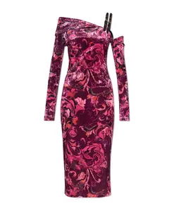 Платье с узором Versace Jeans Couture, розовый