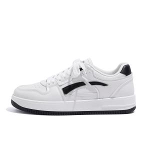 HUANQIU Мужские низкие скейтерские кроссовки с увеличенной высотой покрытия и улучшенной воздухопроницаемостью бело-черные, цвет White Black