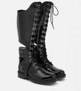 Ботинки Timberland из лаковой кожи со съемным верхом Jimmy Choo, Black