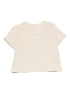 Футболка с нашивкой-логотипом Emporio Armani Kids, нейтральный