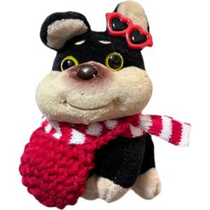 Кукла плюшевая подвеска собака bee 11 см высота ROUERXIONG