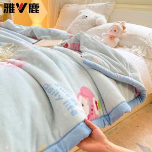 Yalu Плед двусторонний 200х230 см, вес 3,5 кг, молочный бархат, мягкий и дышащий