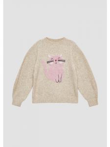 Вязаный свитер цвета 80W0_светло-бежевый s.Oliver