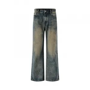 Джинсы унисекс KREATE, серия "Процесс стирки денима", синий деним [с флисовой подкладкой]