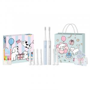 Mi T100 электрическая зубная щетка парный лимитированный набор, ультратонкие мягкие щетинки, звуковая вибрация, водонепроницаемость IPX7, T100 Xiaomi