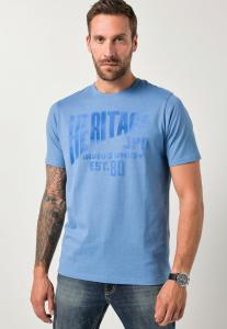 Футболка JP1880 HALF SLEEVE CHEST PRINT UP TO 8XL, Denim Blue/Blue Denim