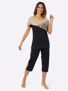 Sieh an! Пижама-капри бежевого и черного цвета