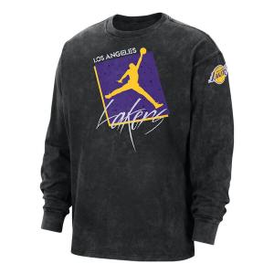 Футболка los angeles lakers courtside statement edition футболка с длинным рукавом Air Jordan, черный