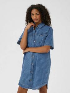 Платье-рубашка мини из денима в полоску Reece KAFFE, Mid Blue